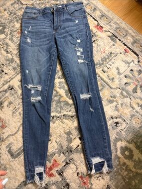 Ceros High-Rise Skinny Jeans - Medium Blue